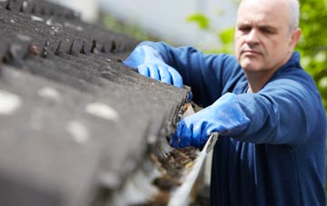 cleaning and inspecting Pontdolgoch roofs